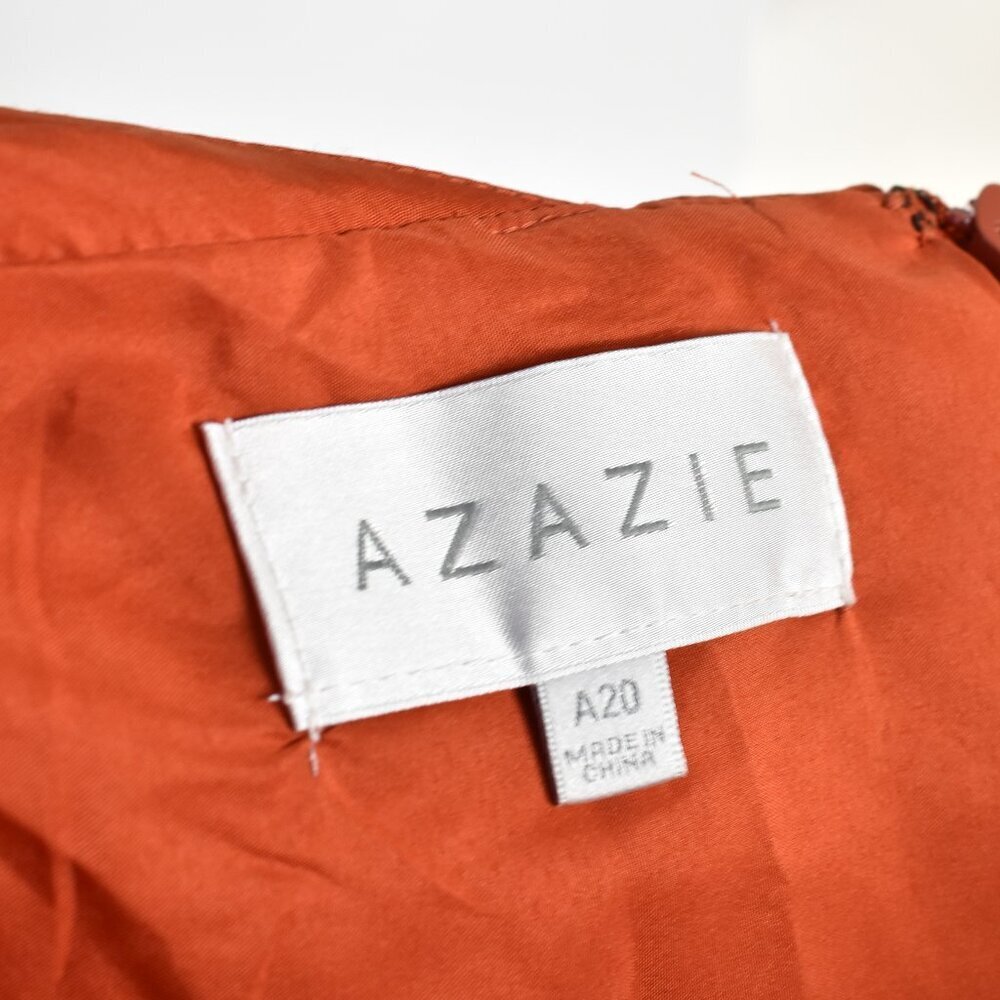 Azazie JULIE Burnt Orange A-Line Sweetheart Neckline Chiffon Dress - 20 - Picture 9 of 9